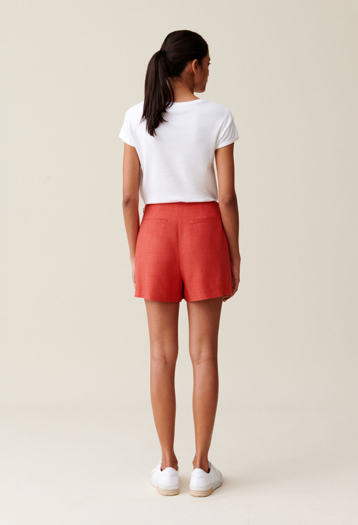 Terracotta Wickelrock-Shorts