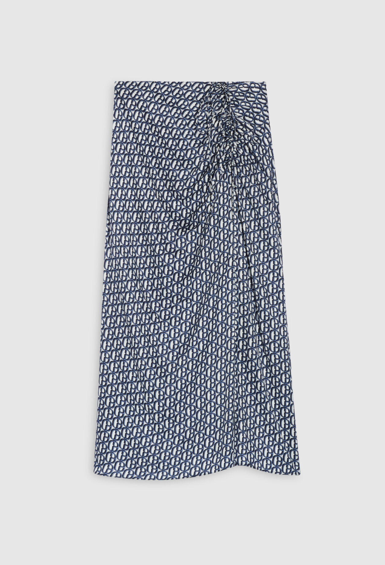 Halblanger Monogramm-Rock, blau