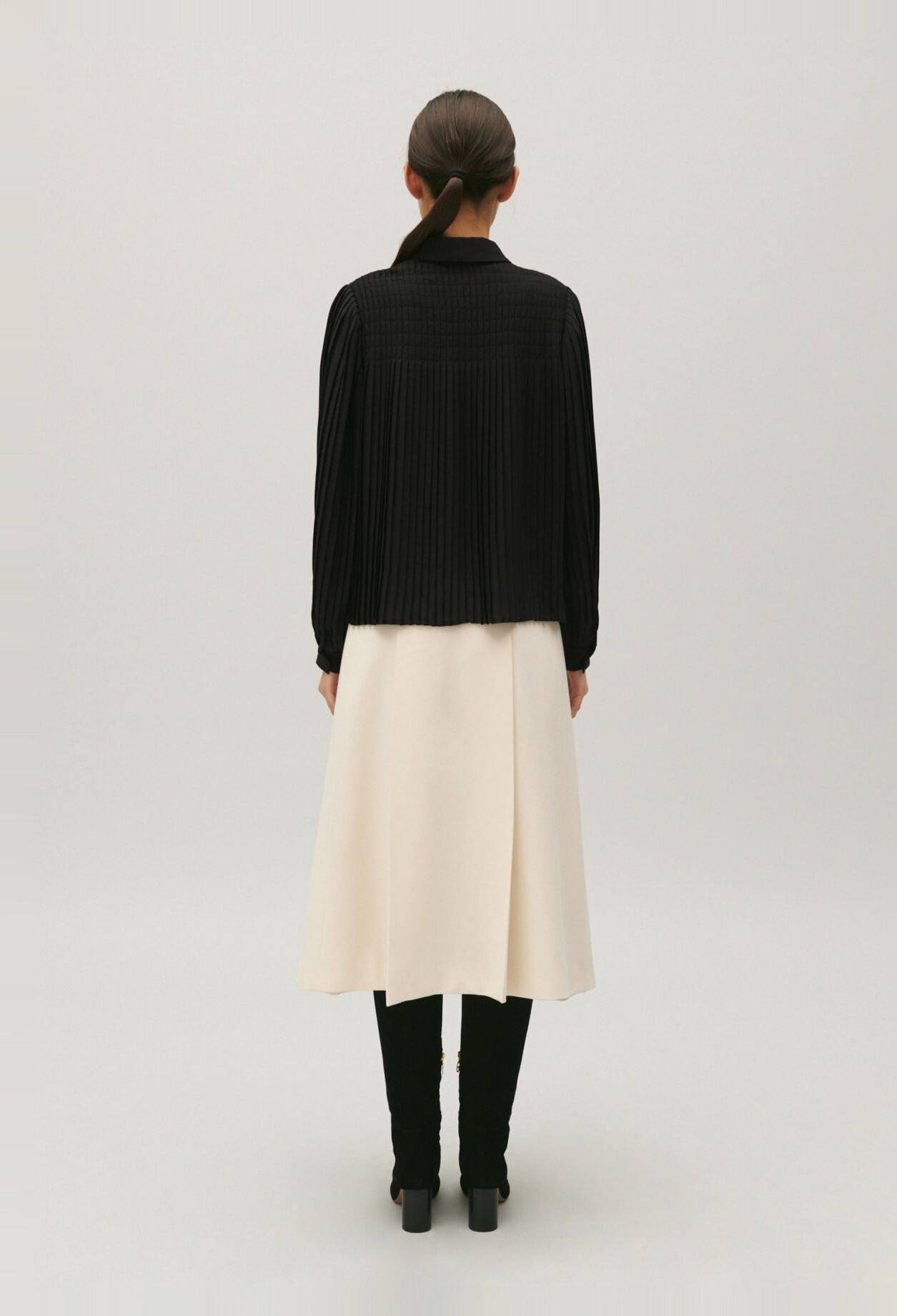 Plissierte Hemdbluse