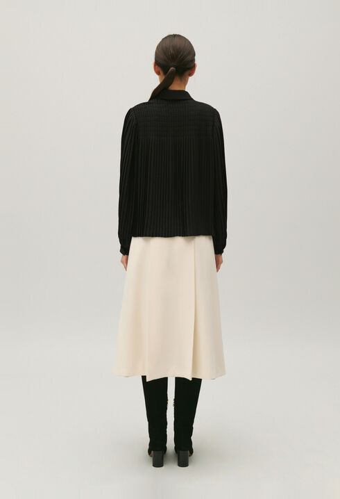 Plissierte Hemdbluse