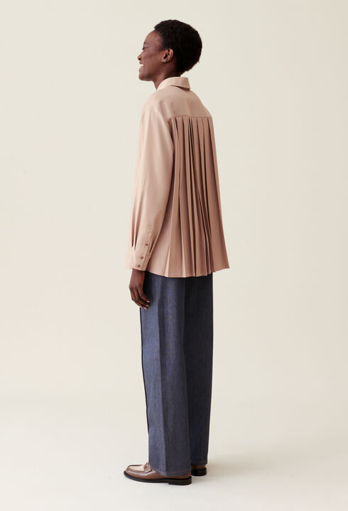 Oversize Plissee-Hemd