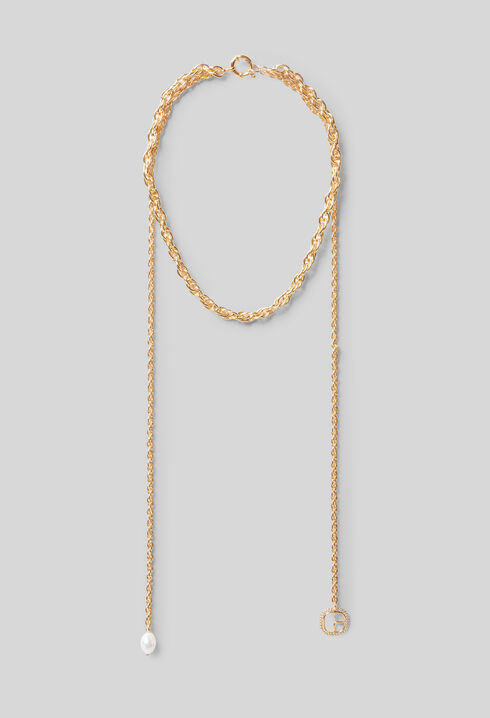 Doppelkette mit Perle