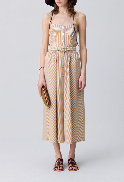 Gestreiftes Maxikleid