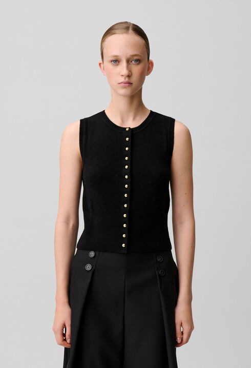 Gestricktes Oberteil Knopfleiste