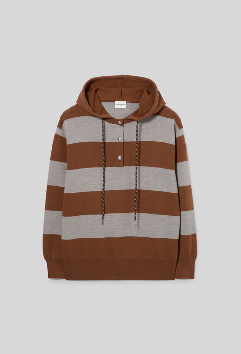 Oversize-Strickpullover gestreift