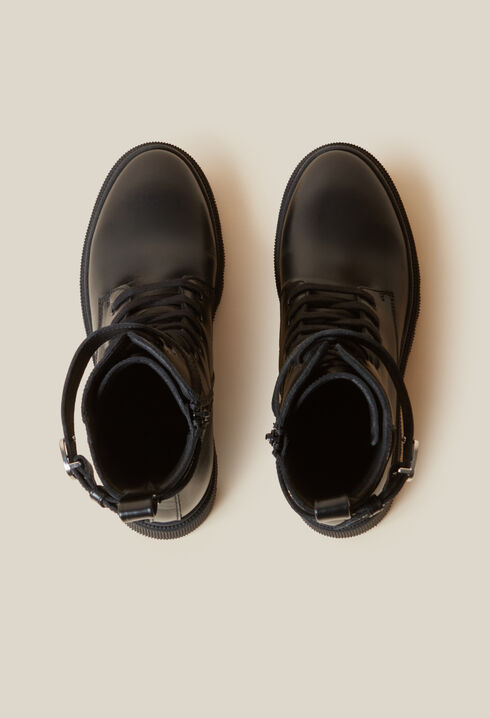 Hohe Leder Ranger-Stiefel
