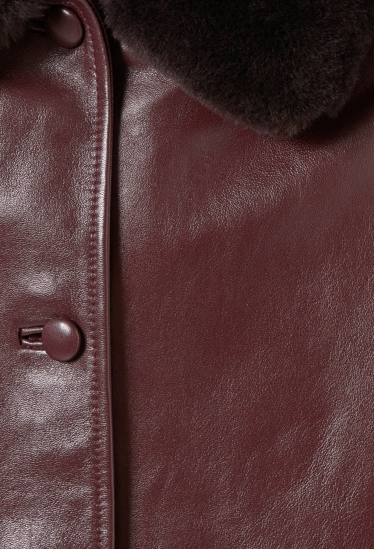 Weite Lederjacke