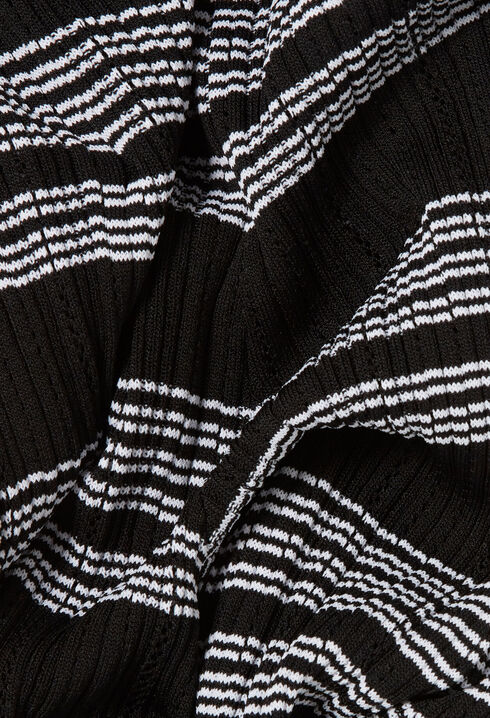 Pantalon maille &agrave; rayures