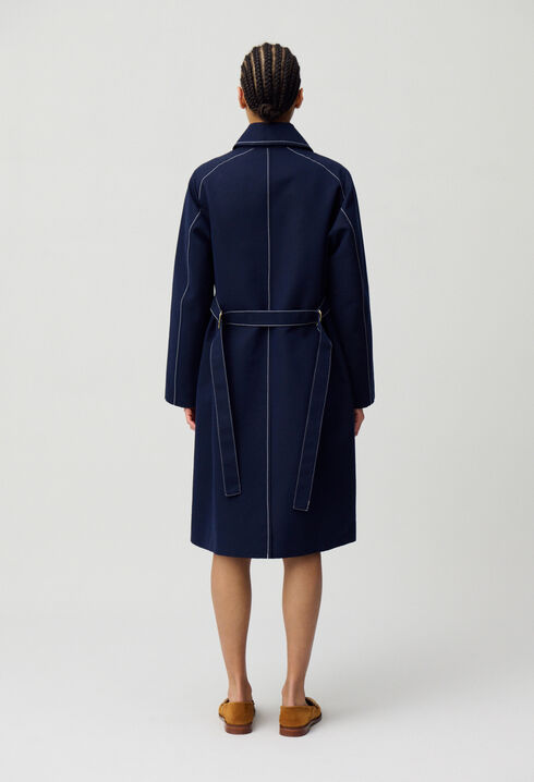 Mittellanger taillierter Trenchcoat