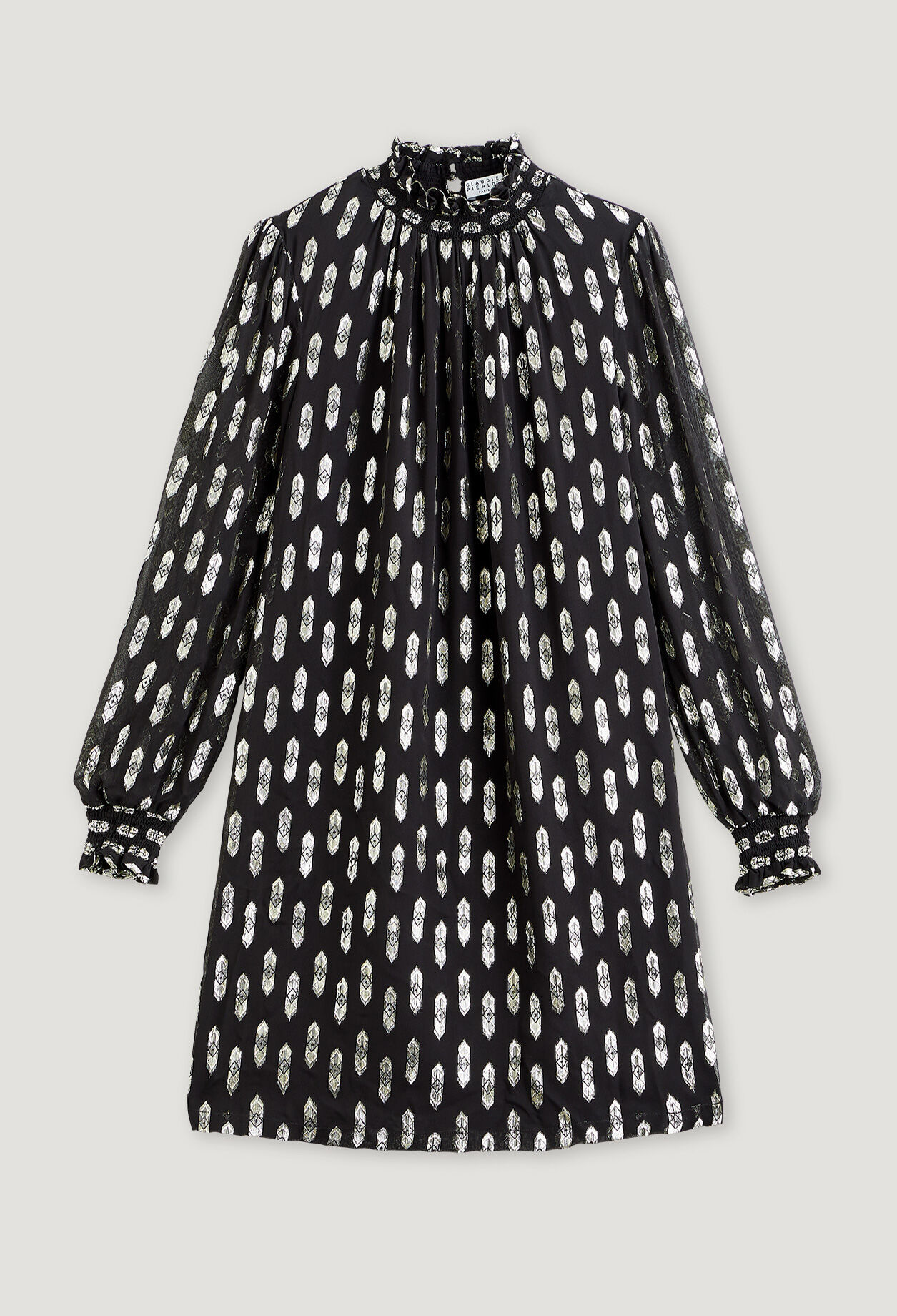 Besticktes schwarzes Kleid