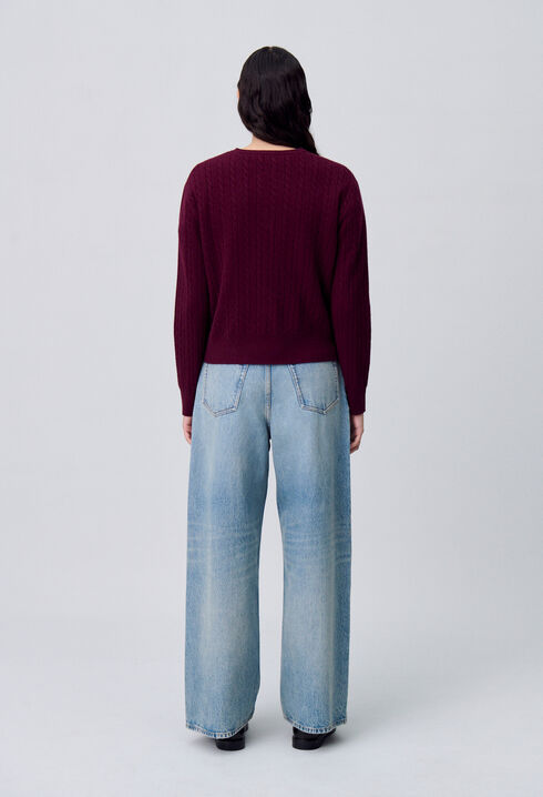 Tunisischer Kragenpullover