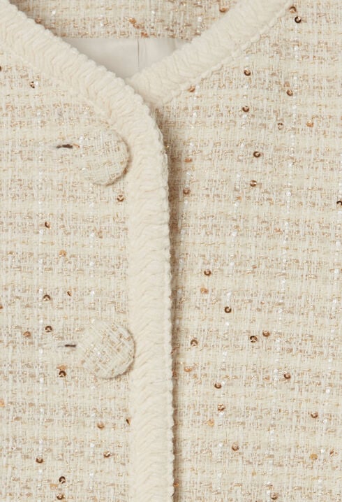 Kurze Tweedjacke mit Knöpfen