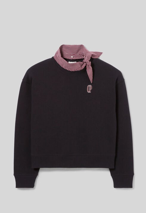 Sweatshirt mit Schalkragen
