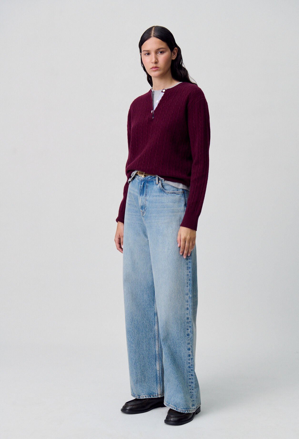 Tunisischer Kragenpullover