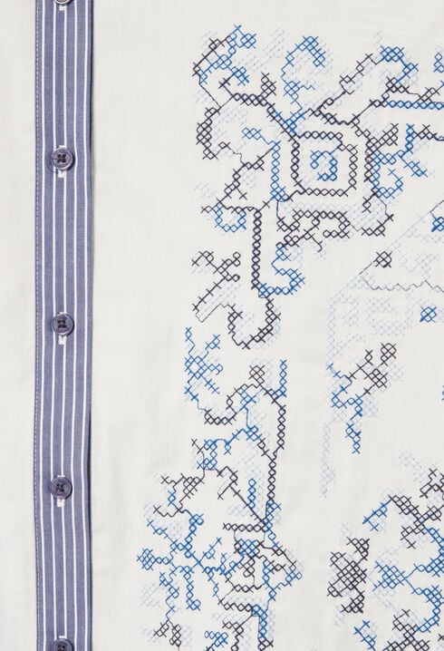 Gestreiftes Baumwollhemd