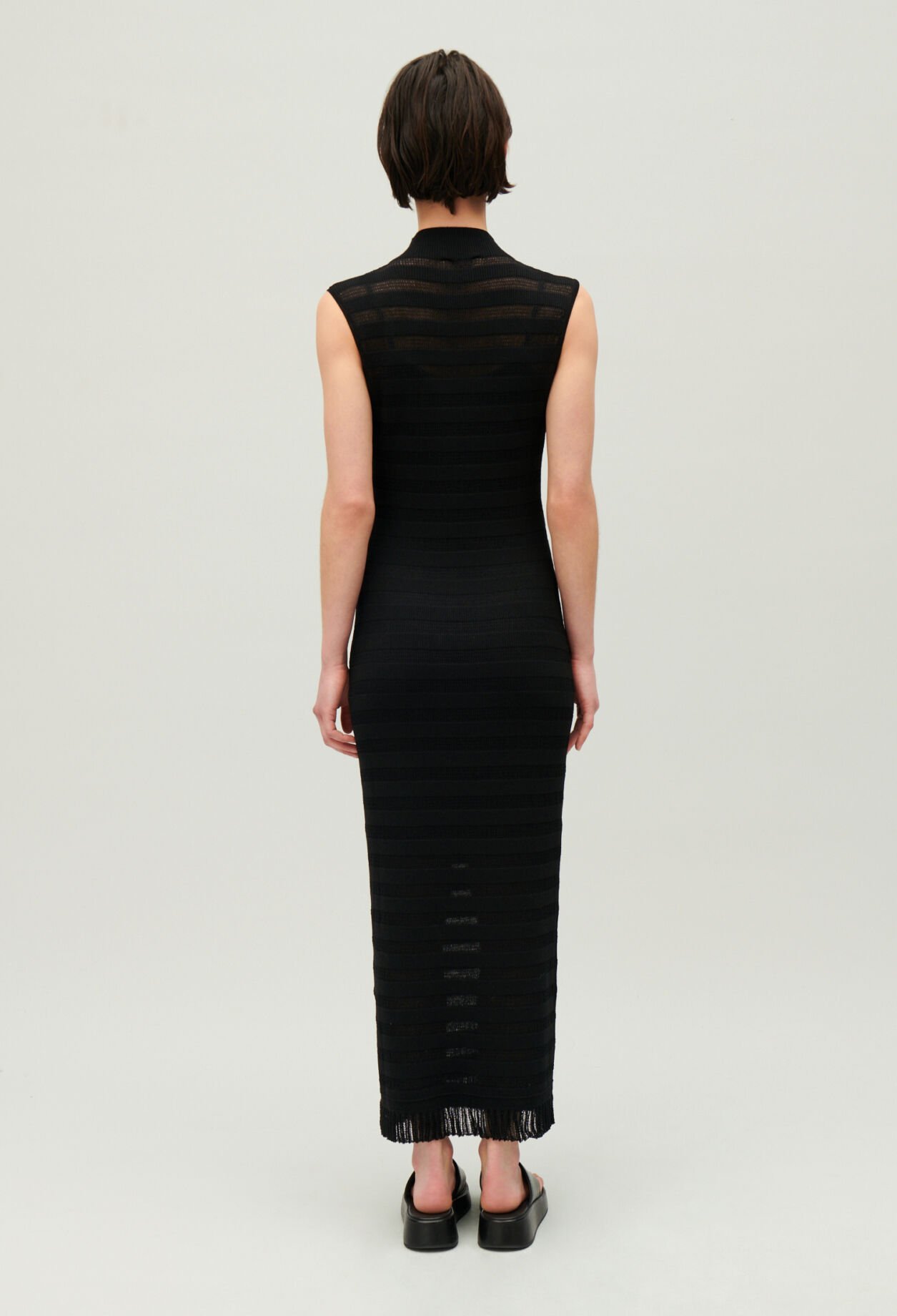 Langes Schlauchkleid Schwarz