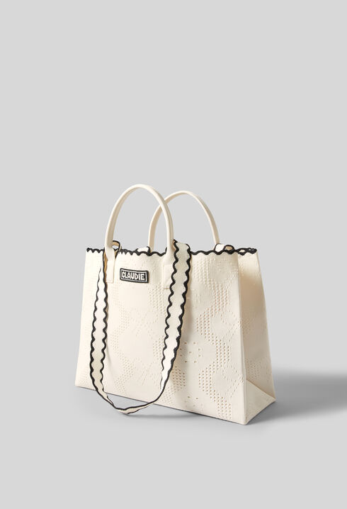 Zweifarbige Stricktasche