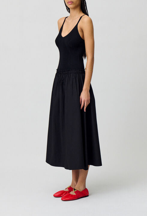 Halblanges Kleid B&uuml;ste Mesh