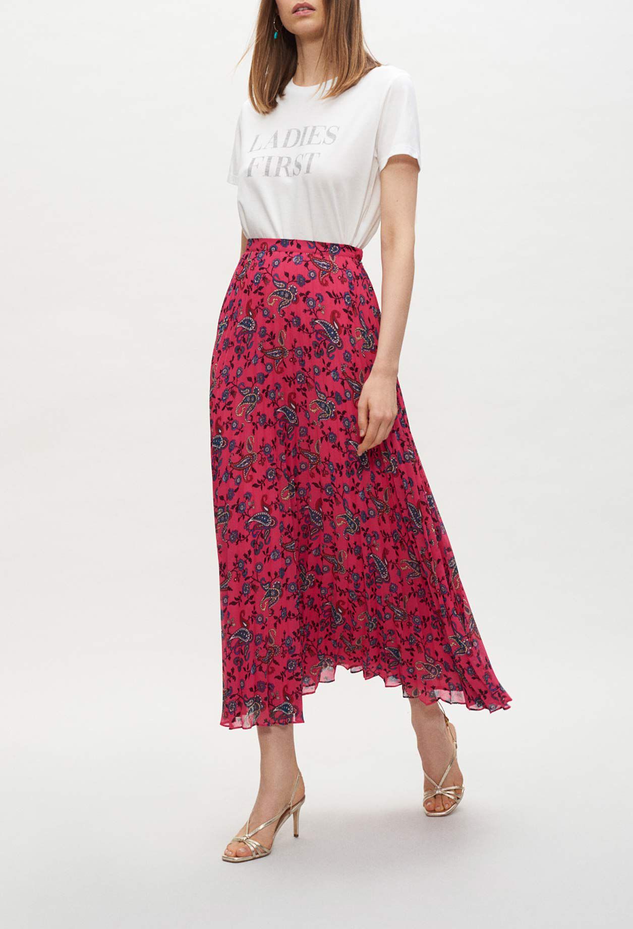 Langes Kleid mit Paisley-Muster