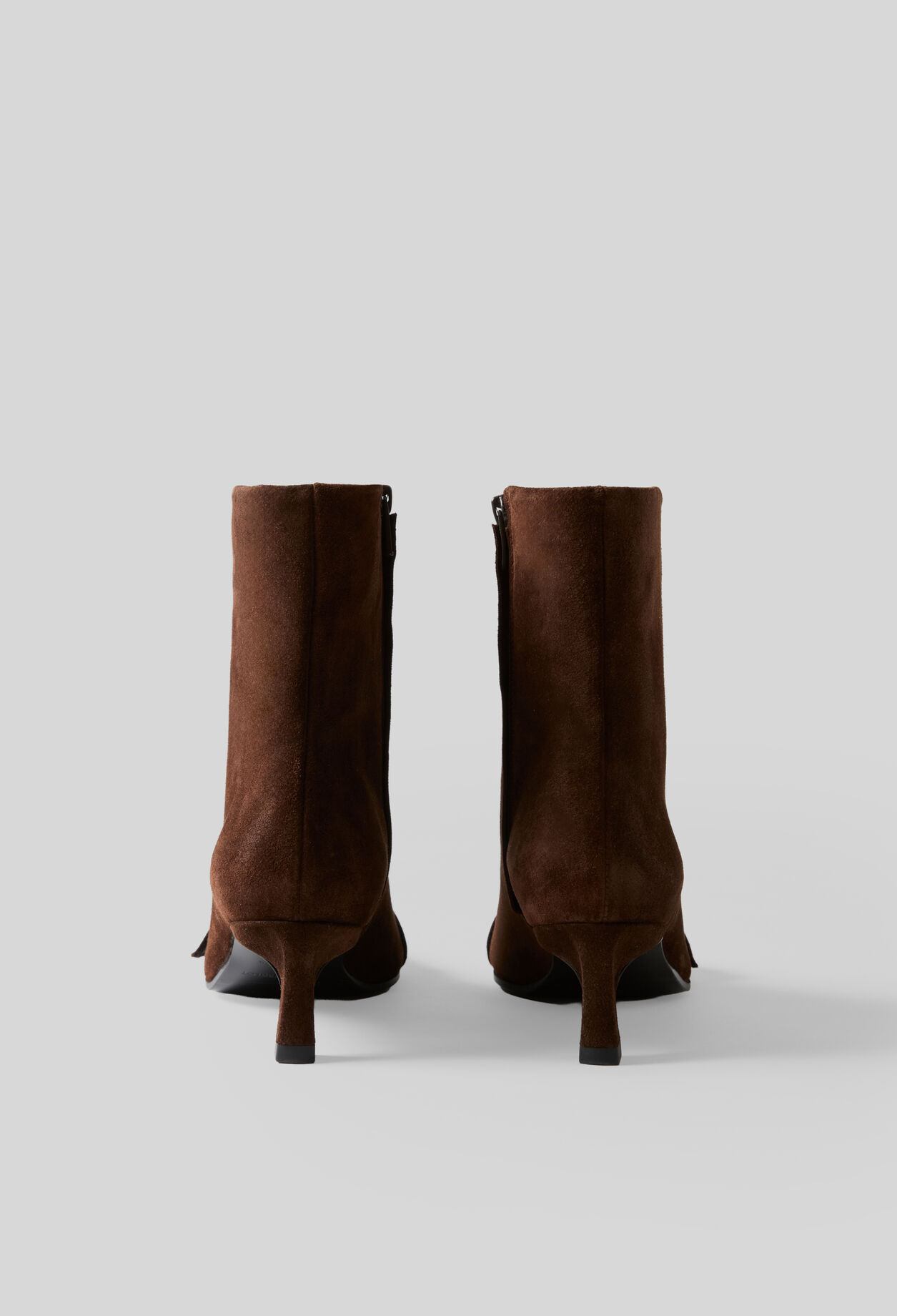 Wildlederstiefeletten Goldschnalle