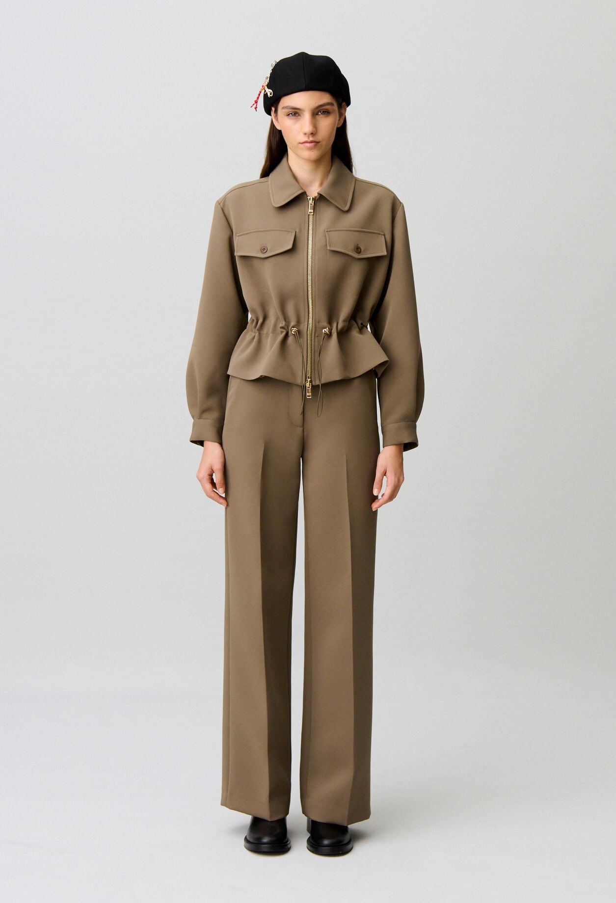Jacke mit Sch&ouml;&szlig;chen, Goldblumen