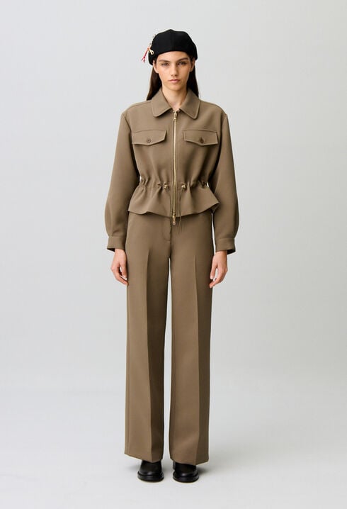 Jacke mit Sch&ouml;&szlig;chen, Goldblumen