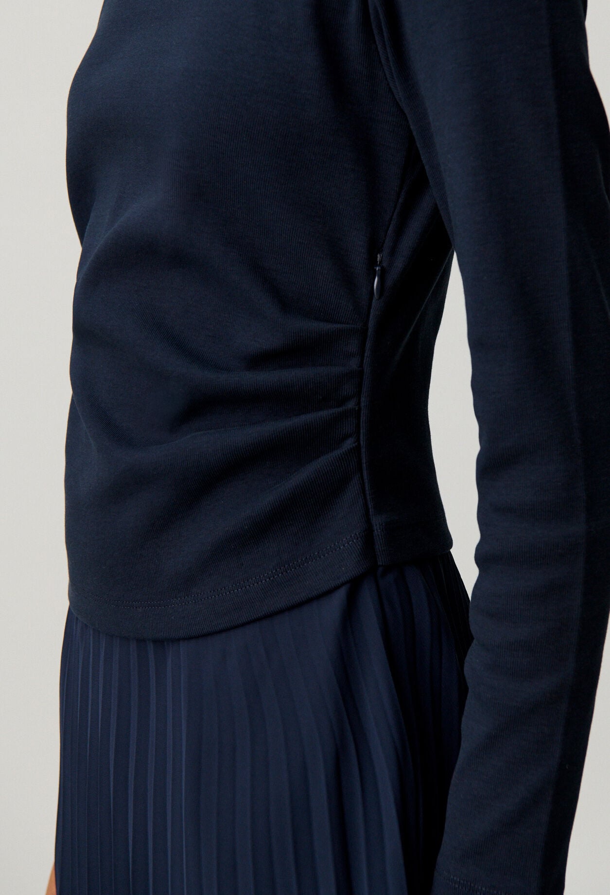 T-Shirt-Kleid Materialmix