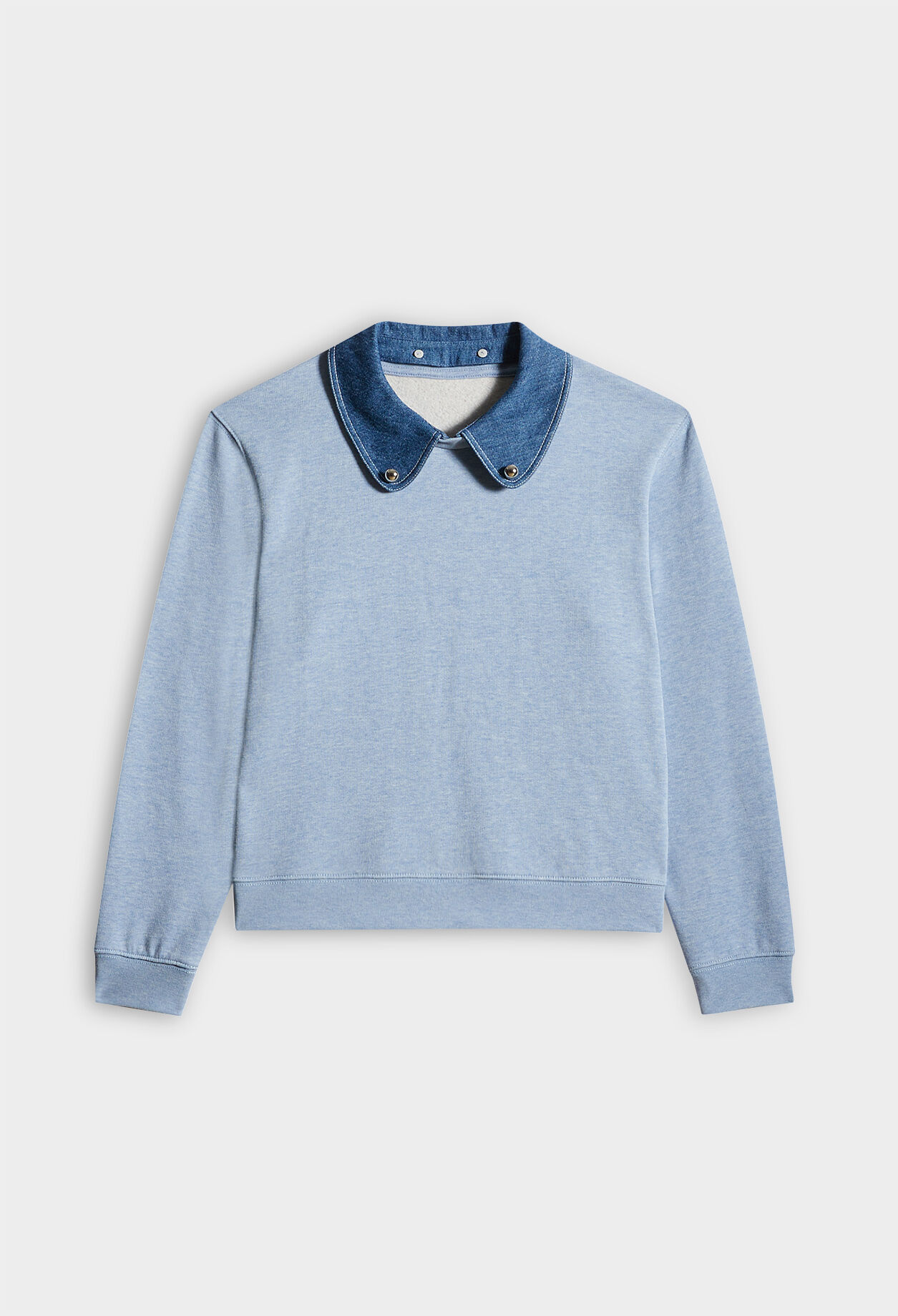 Sweatshirt abnehm. Kragen, Bio-Baumwolle