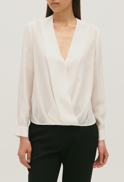 Bluse mit V-Ausschnitt