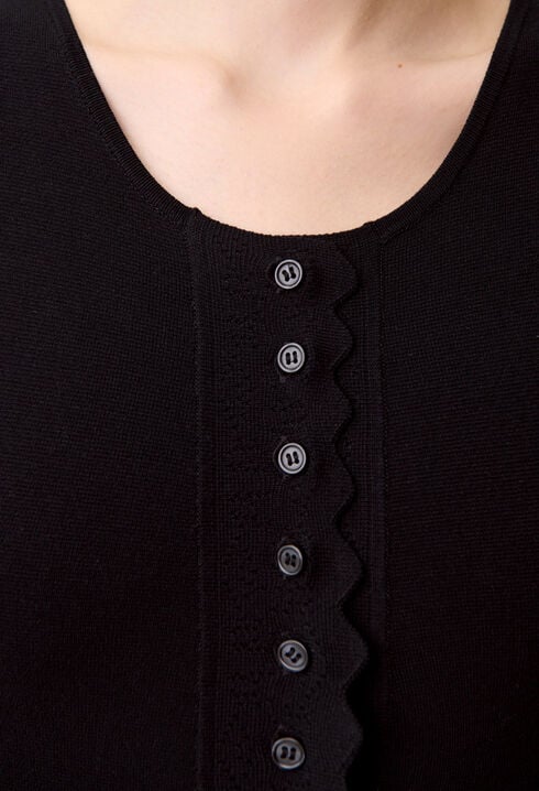 Schwarzer Body aus Strick 