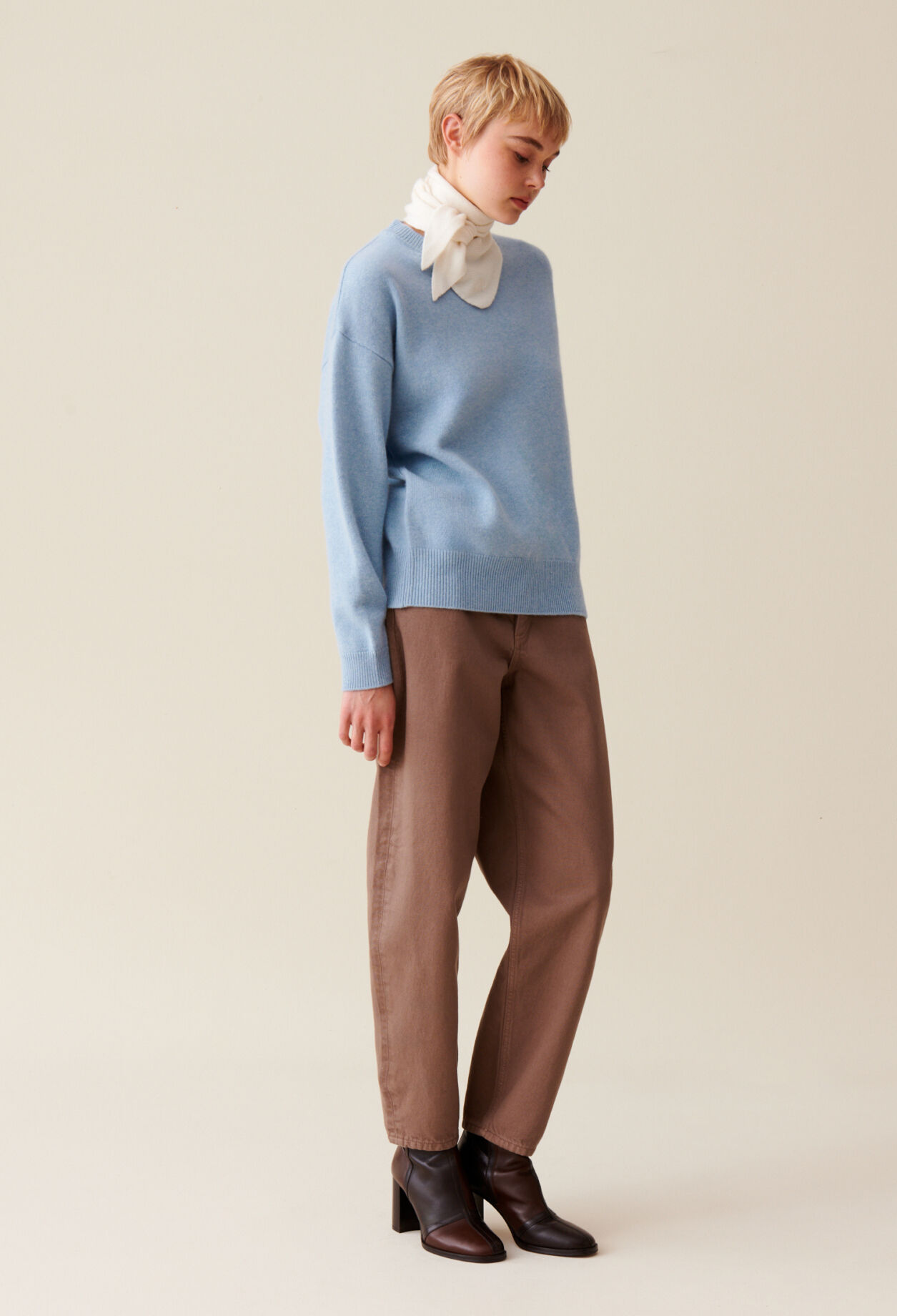 Kaschmirpullover mit CP-Stickerei