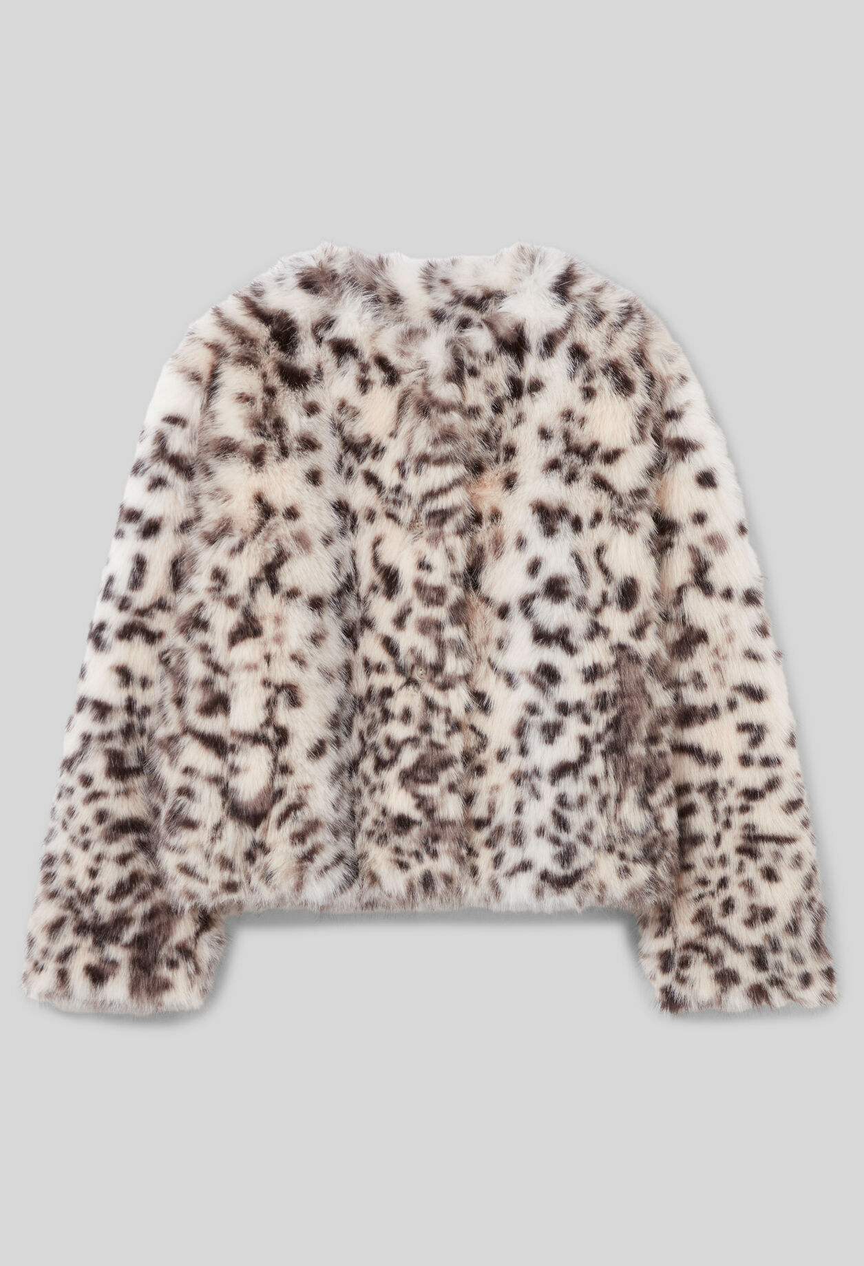 Webpelzmantel mit Leopardenmuster