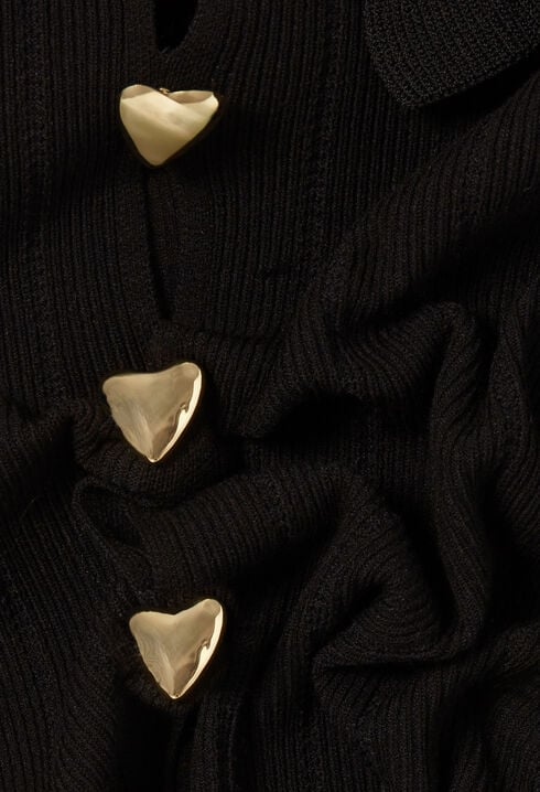 Top mit Herz-Ajourmuster