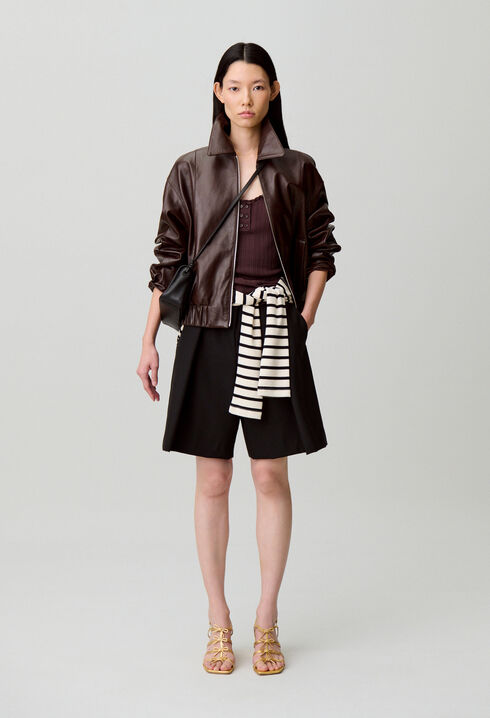 Anzug-Bermuda aus Wollmischung