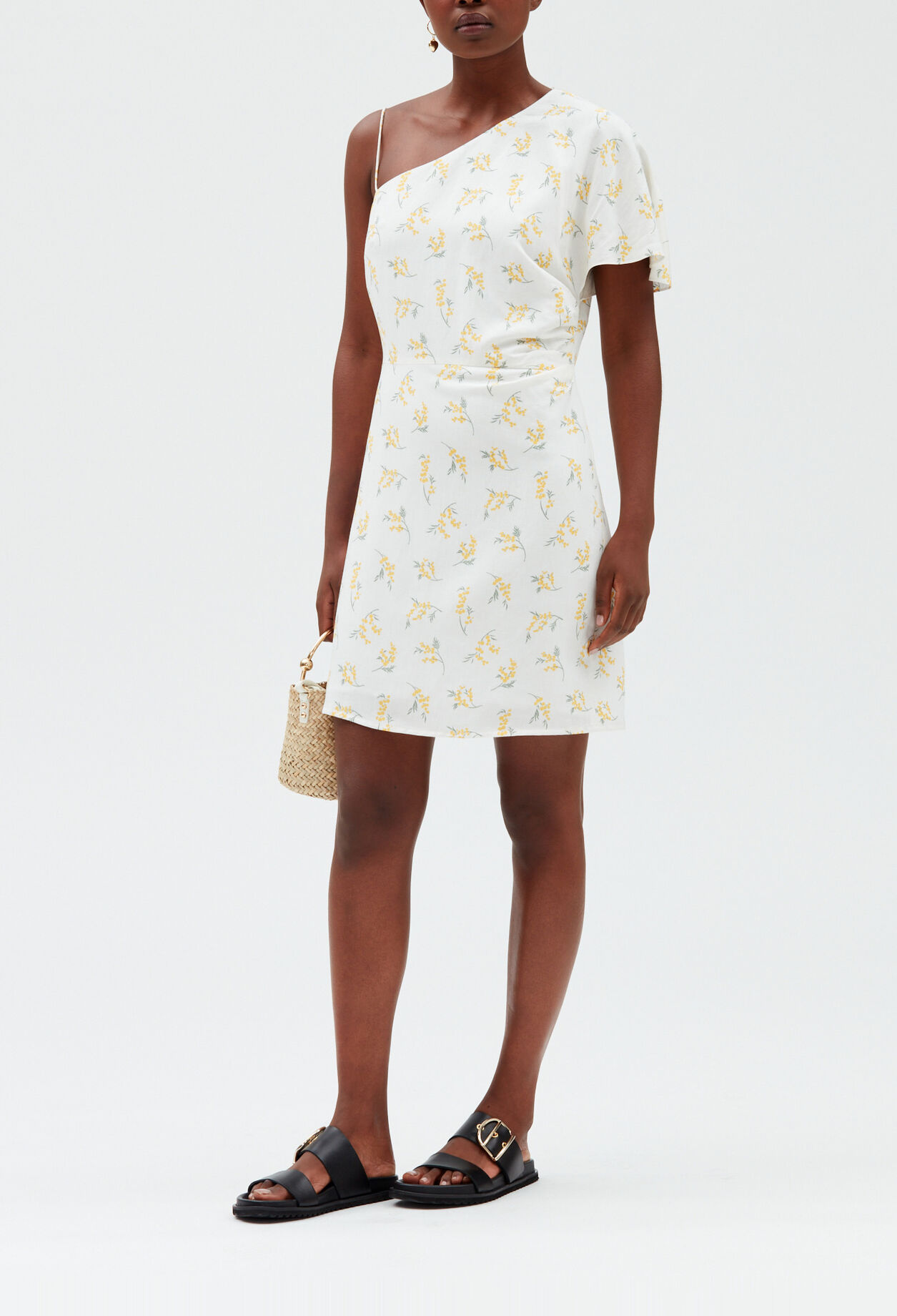 Asymmetrisches Midikleid, Mimose