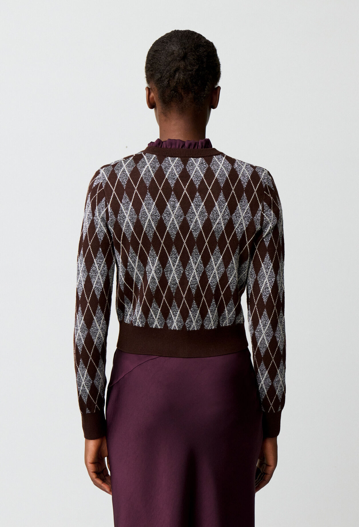 Strickcardigan mit Argyle-Muster