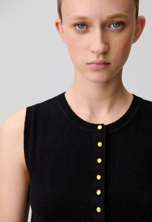 Gestricktes Oberteil Knopfleiste