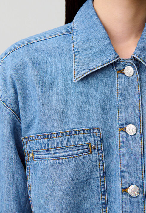 Oversize-Jeanshemd
