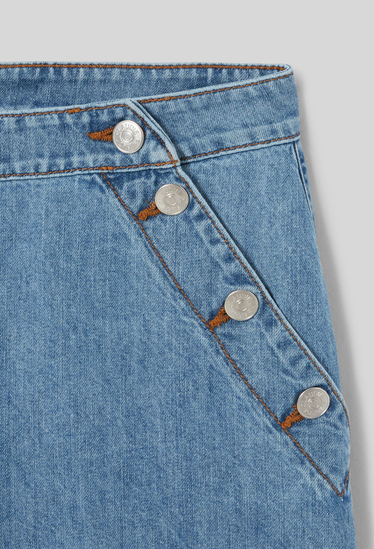 Denim-Jeans mit Latz