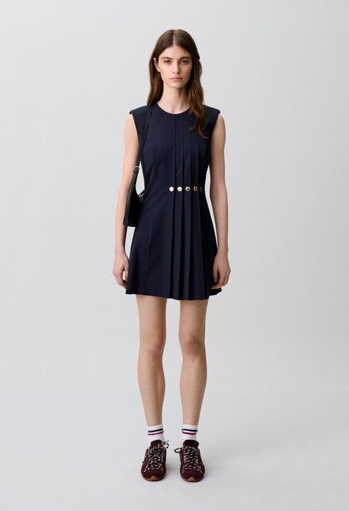 Tailliertes Wollmix-Kleid