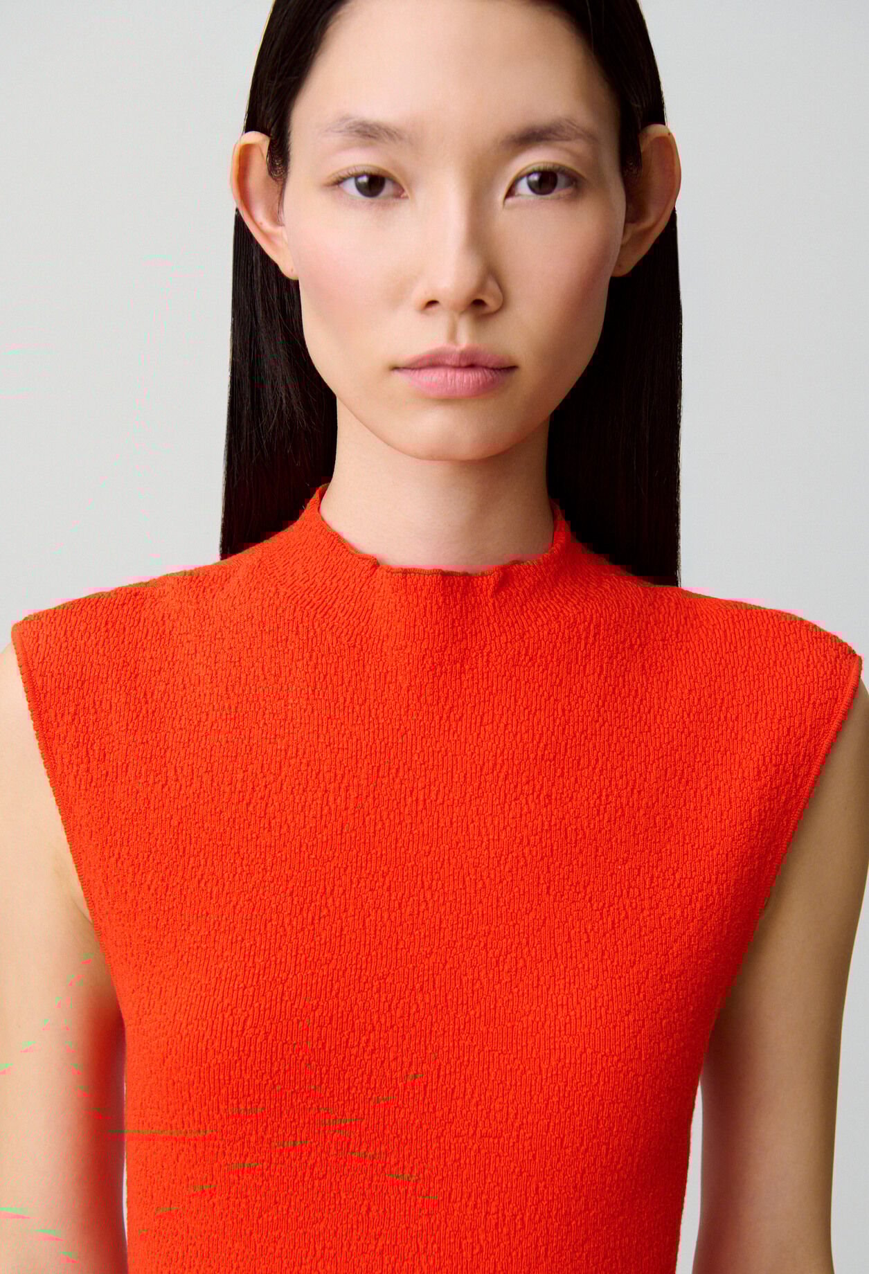 Plissiertes Strickkleid