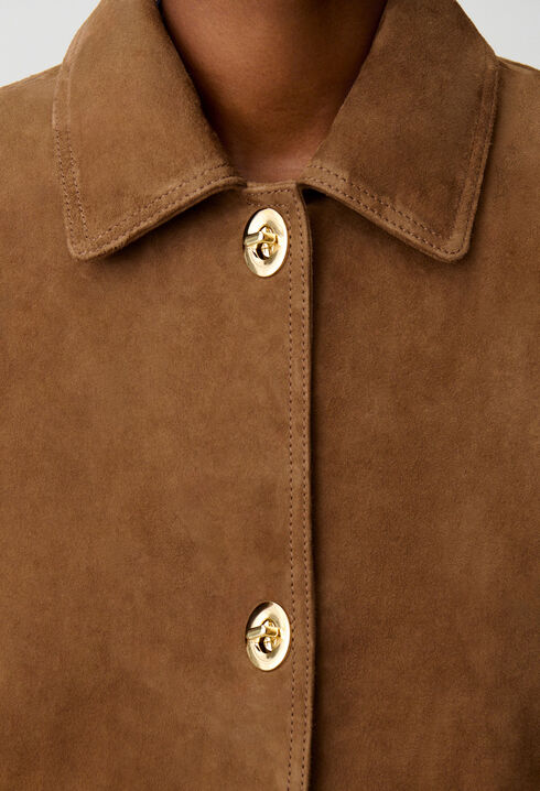 Kurze Wildlederjacke