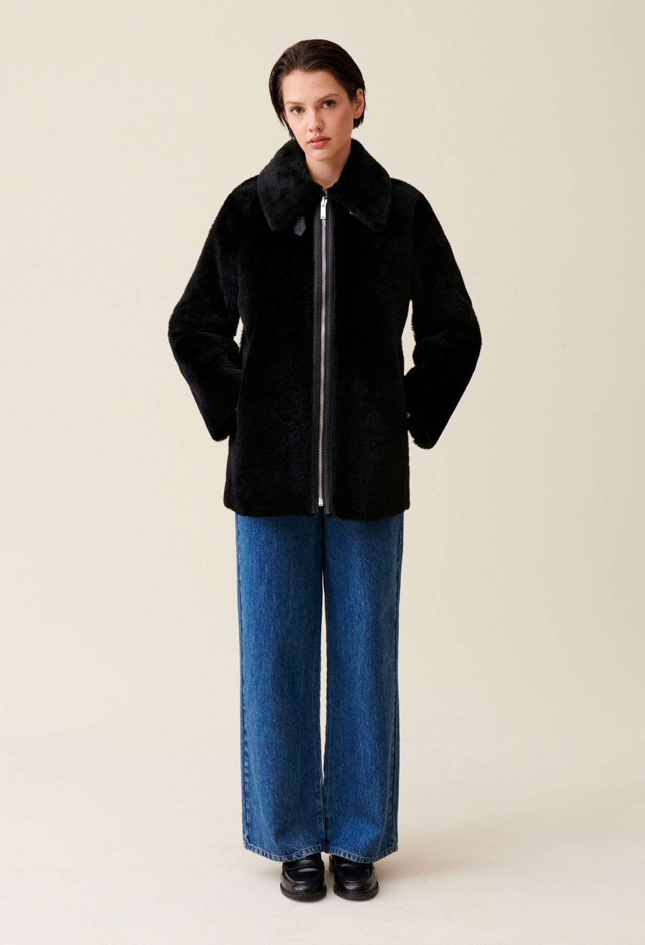 Mantel mit Reißverschluss