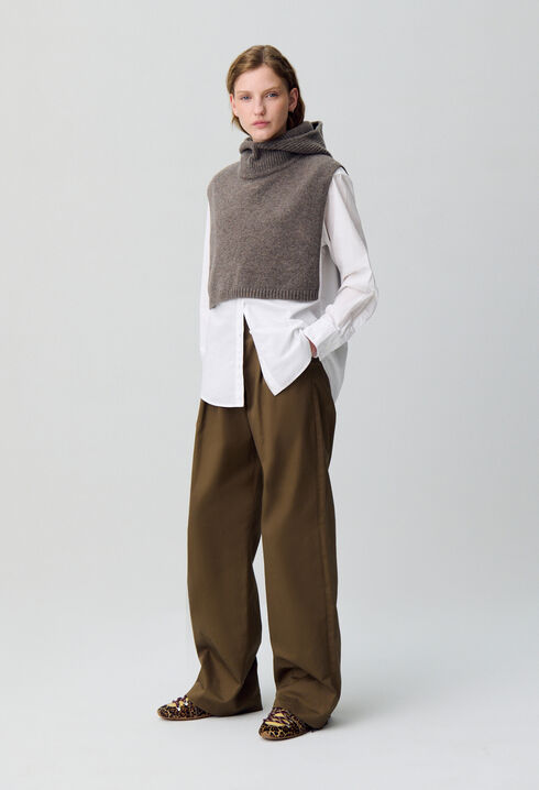 Strick-Snood mit Kapuze