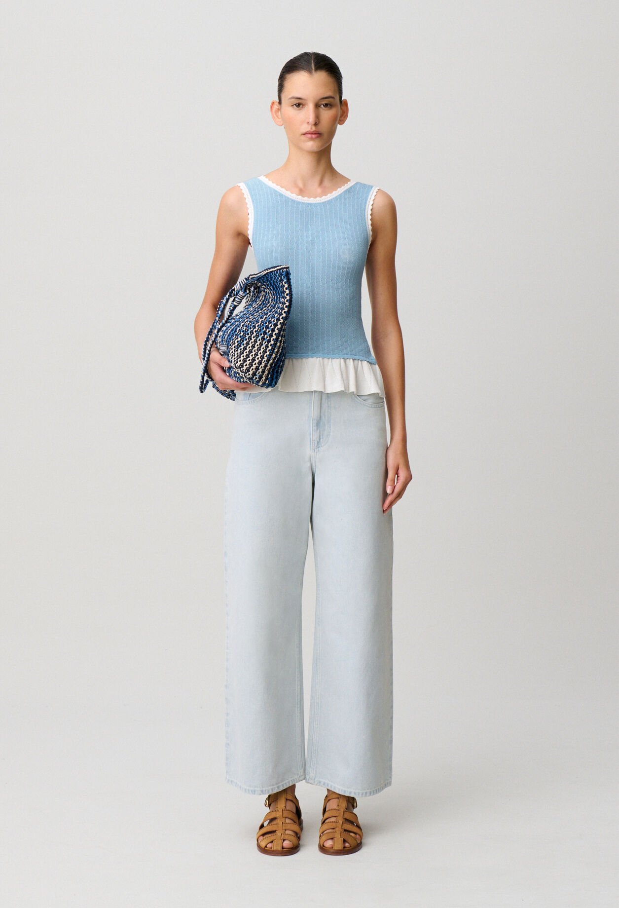 Stricktop mit Rundhals