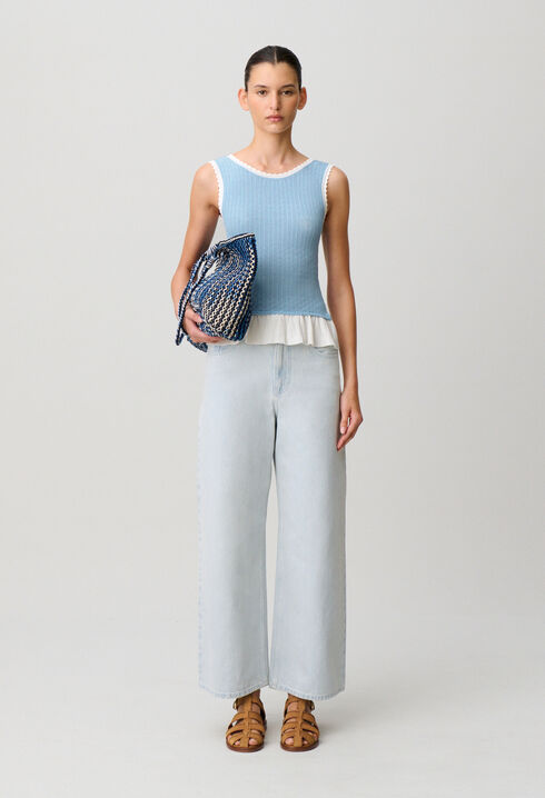 Stricktop mit Rundhals