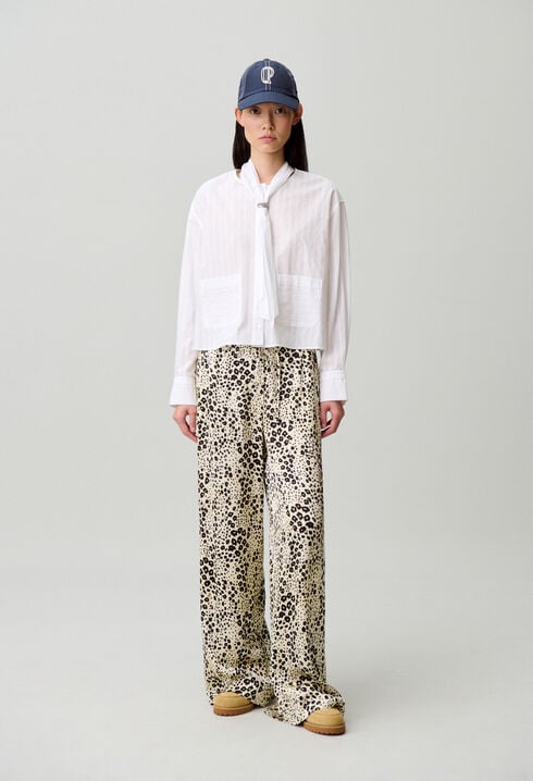 Gestreiftes Baumwollhemd