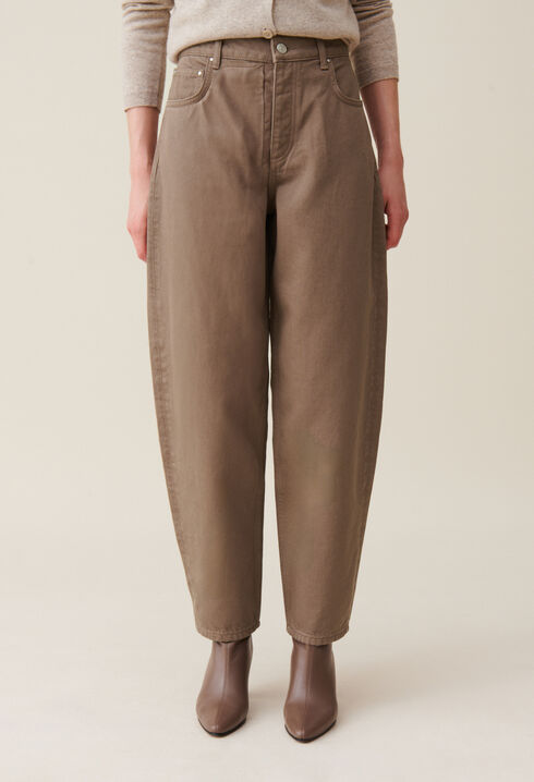 Jeans Luc Mom taupe