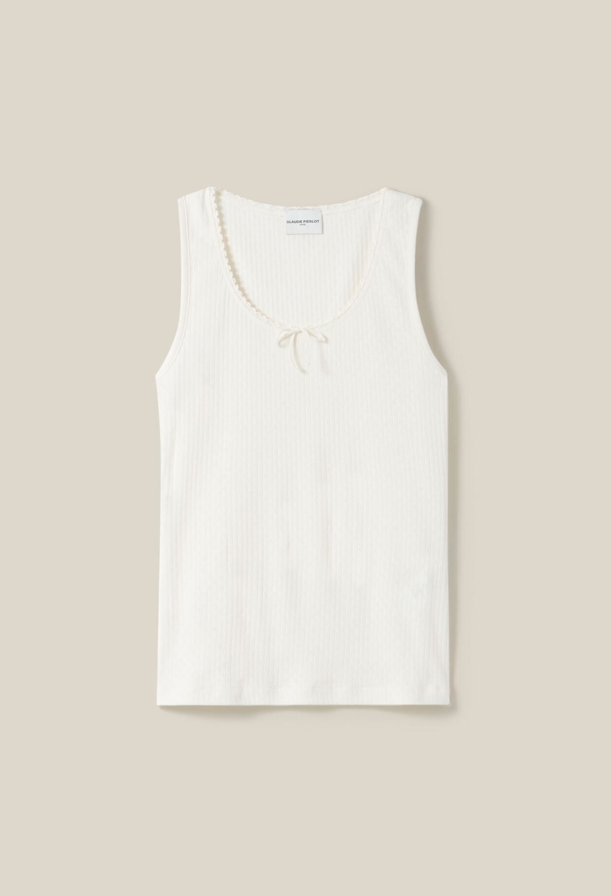 Spitzentop in Ecru
