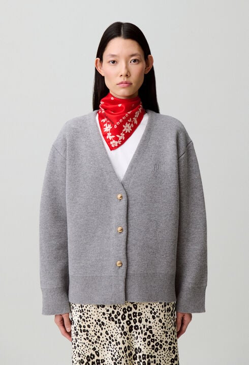 Oversize-Cardigan aus Wollmischung